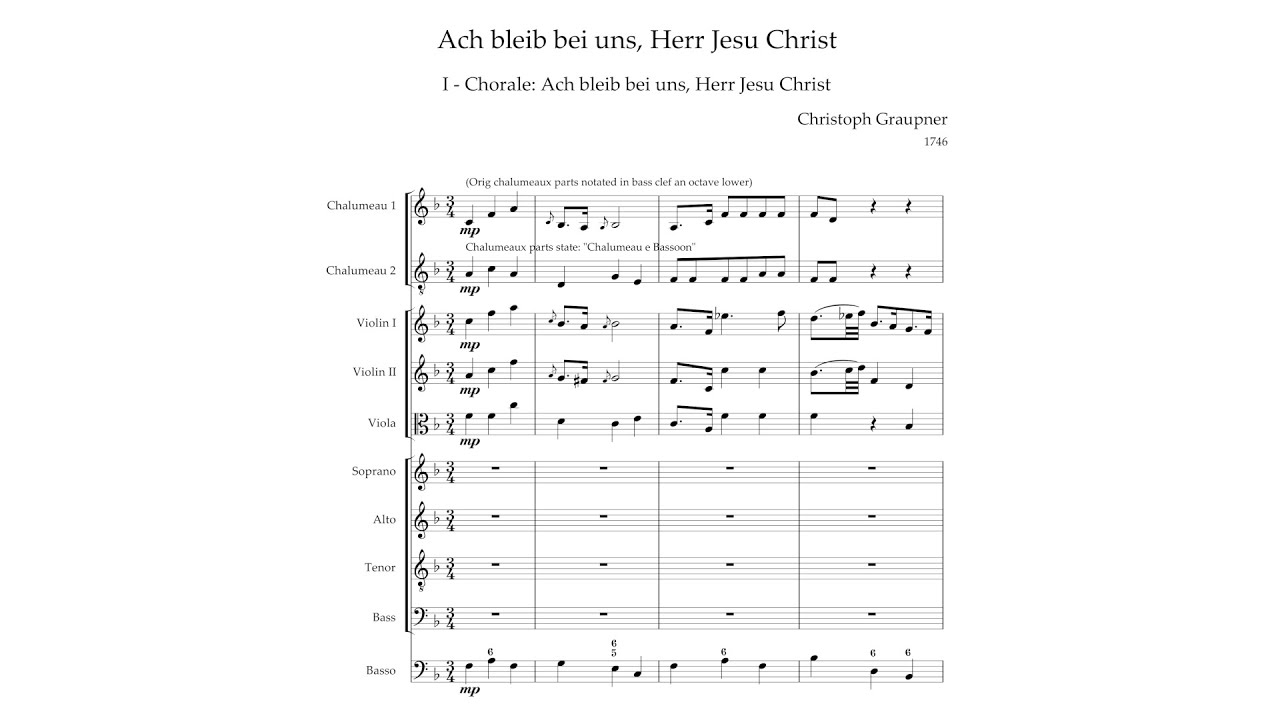 Christoph Graupner – Cantata 