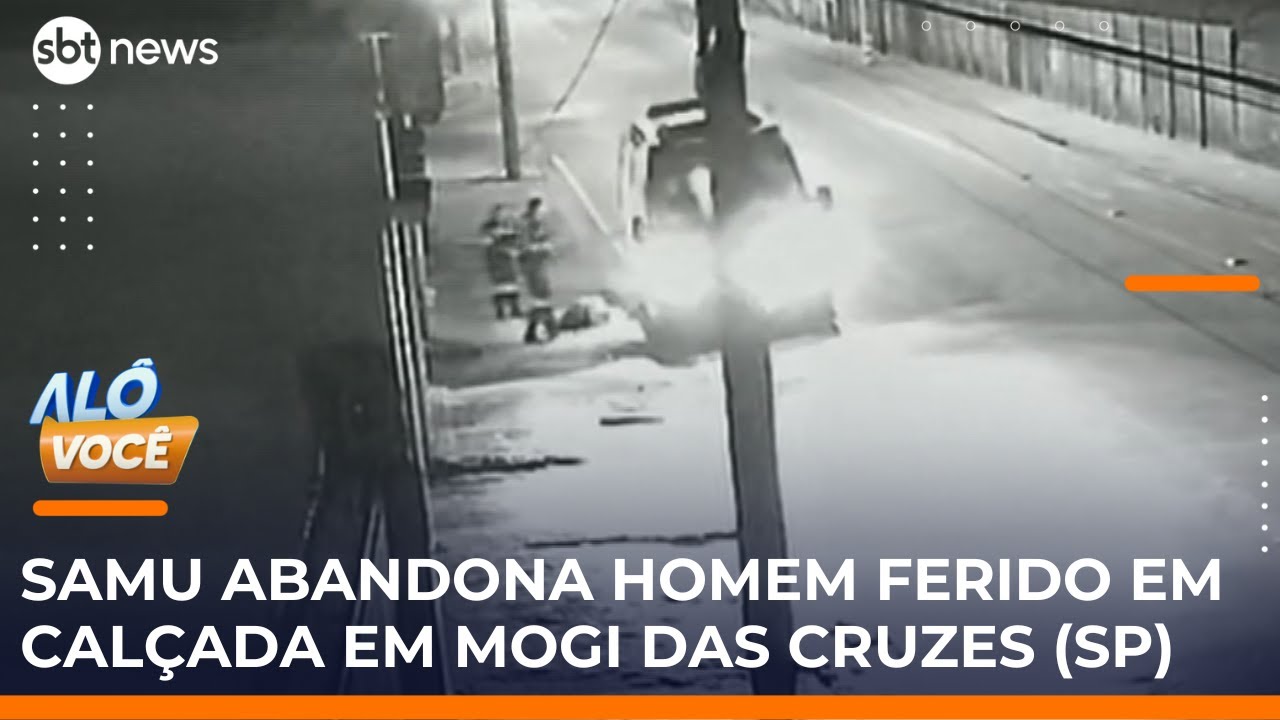 Exclusivo: SAMU abandona homem ferido em calçada em Mogi das Cruzes (SP) | #AloVoce