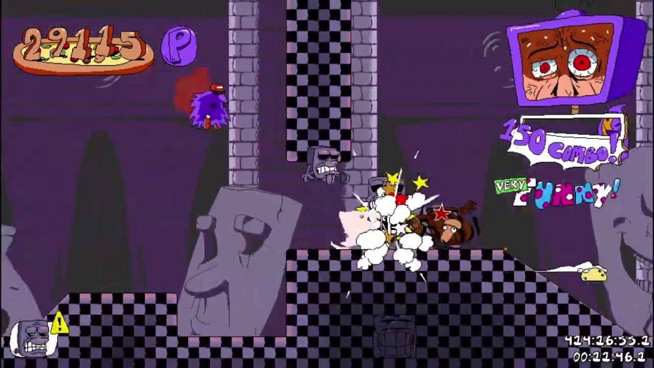Pizza Tower Lap 10 Diamond Edition V2: John Gutter Lap 10 P Rank, Hard Mode.