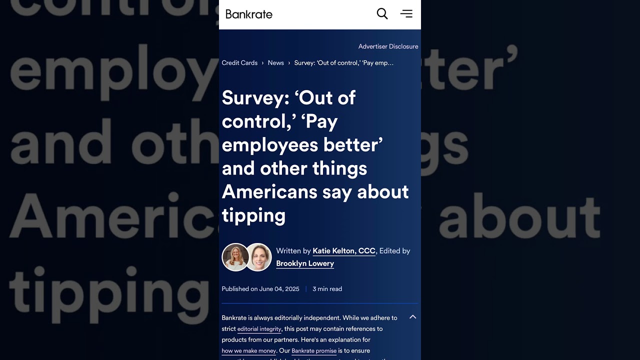 Tipping Fatigue is Real