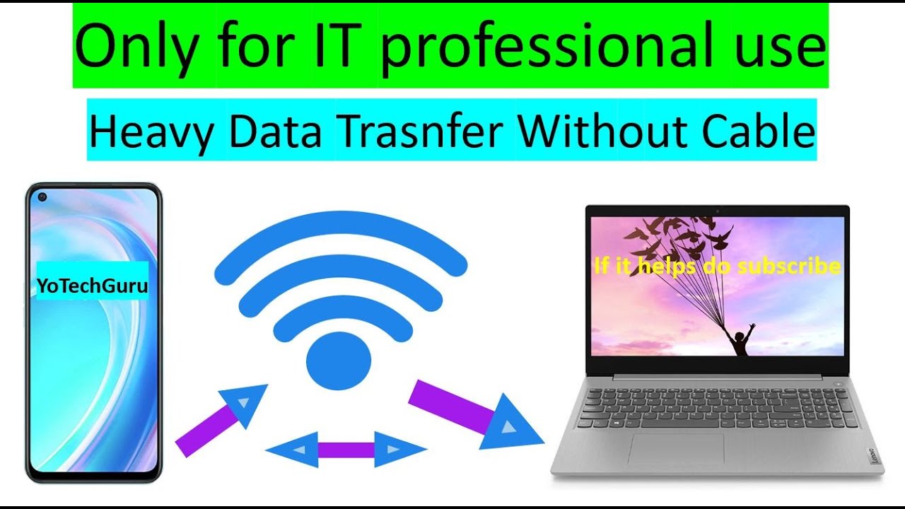 Data Transfer without cable | Mobile to Laptop Over HOTSPOT without DataCable/ Wi-Fi | DATA MOVE
