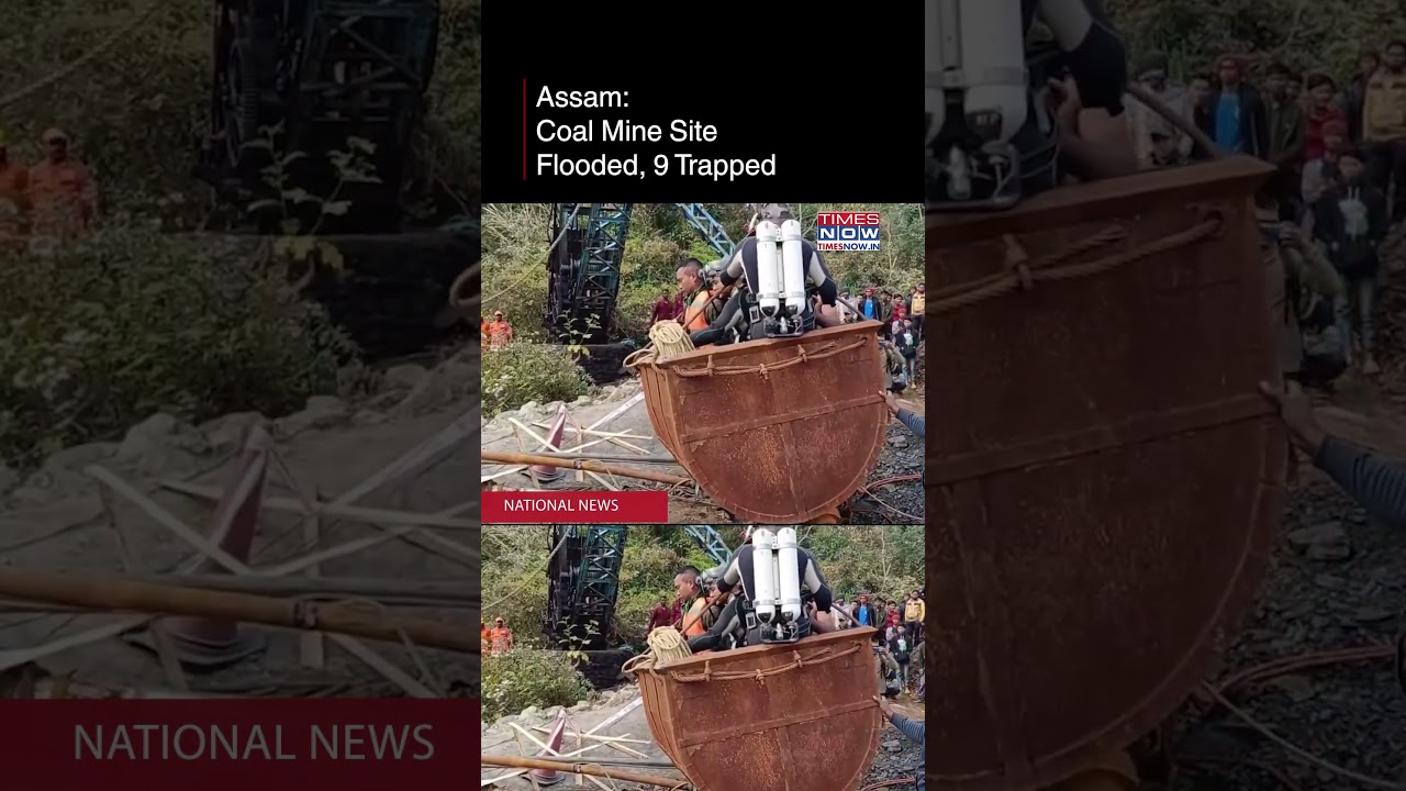 Guwahati: 9 Laborers Stuck Inside Flooded Coal Mine, Rescue Operation Underway | Watch #shorts