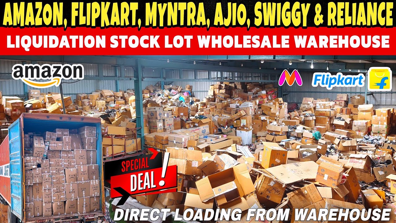 AMAZON, FLIPKART, MYNTRA, AJIO & RELIANCE TRENDS LIQUIDATION LOT WHOLESALE WAREHOUSE @MarvIndia786 