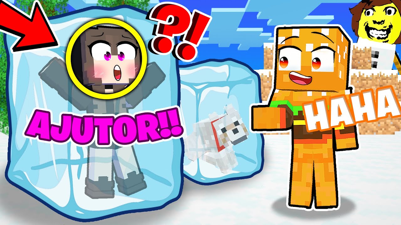Am Prins-o Pe ANA BANANA INTR-UN CUB DE GHEATA in Minecraft...