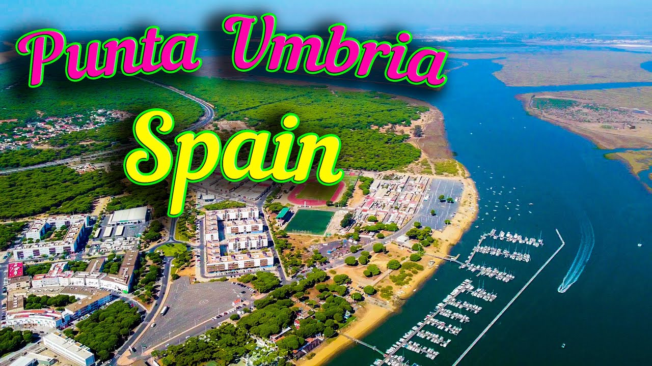 Spain view from the Sky - Punta Umbria smal city close to Huelva. Испания   меленький городок Уельва