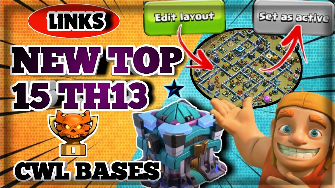 OCTOBER CWL SPECIAL || NEW TOP 15 TH13 BRAND NEW WAR BASES || LINKS || OP WAR BASES FOR CWL || COC