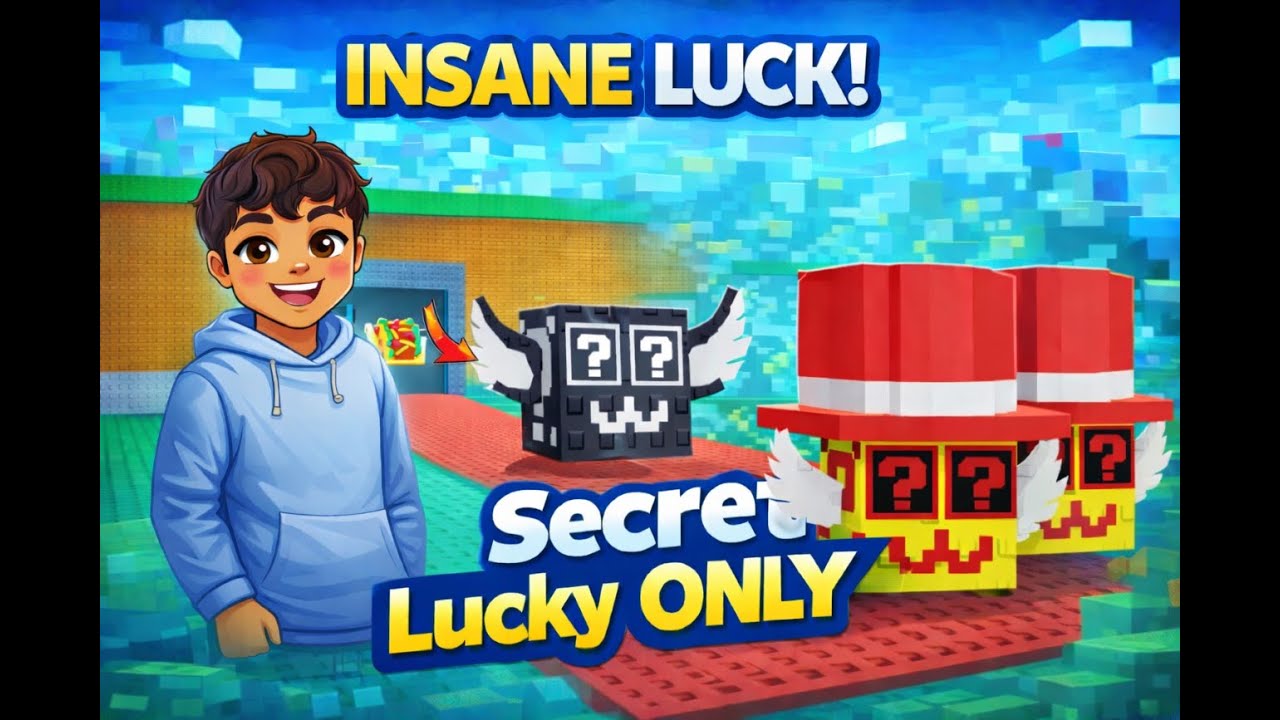 Roblox: Omar Played ONLY Secret Lucky Blocks.. INSANE LUCK! 😱