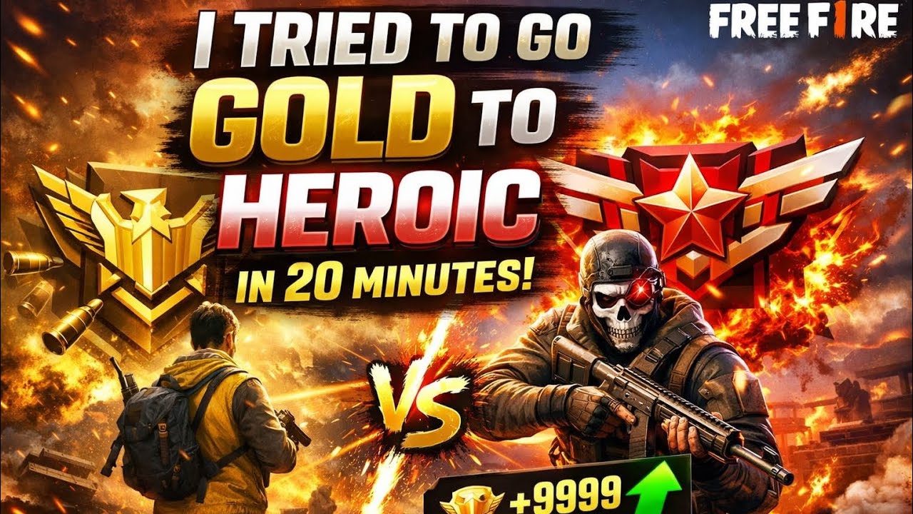 I tried to go gold rank to heroic 💀💀#freefire 