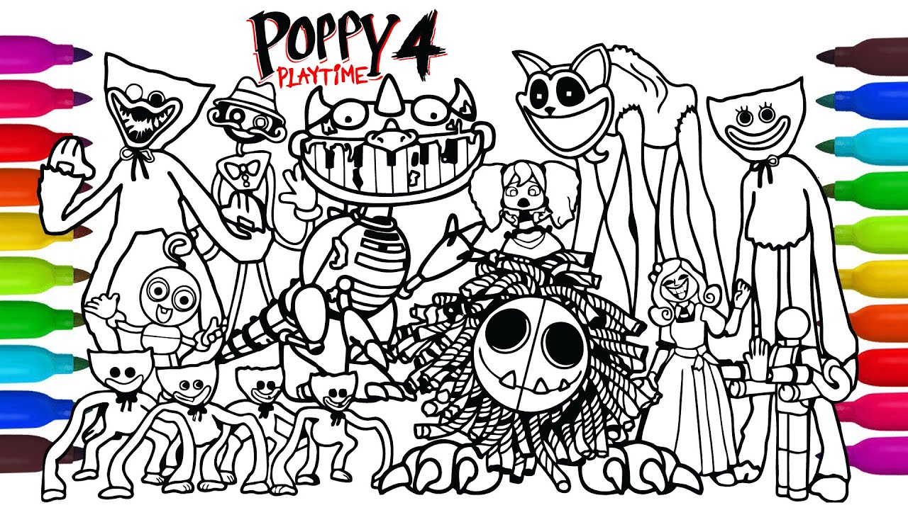 Poppy Playtime Chapter 4 Big Coloring Pages / How to Color Main Bosses and MONSTERS #r773