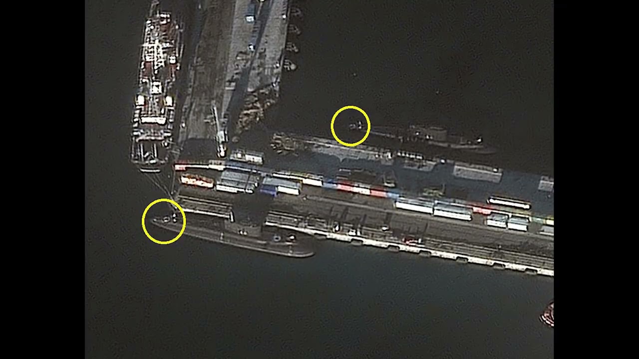 Satellite Imagery of Kilo-Class Submarine at Novorossiysk--Possibly Sagging at the Rear