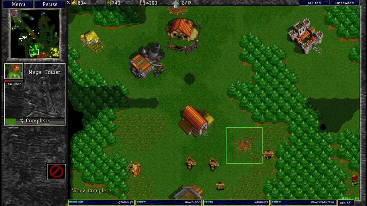 Warcraft 2 classic Garden of War 4v4