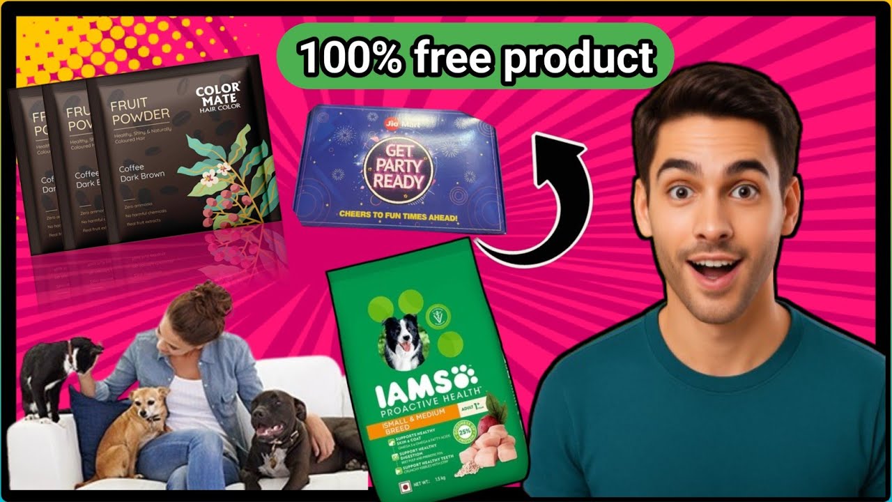 jioMart Free Holi gift box offer | jioMart 50% off offer |Colormate FREE Hair Color | Free Dog Food