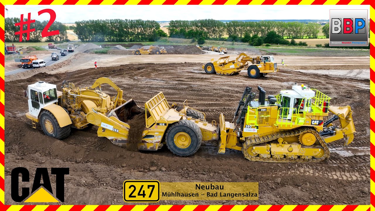 [Brand New] CAT D10T2 & 2x 631E Scraper, B 247, Mühlhausen, 06.07.2023. #2