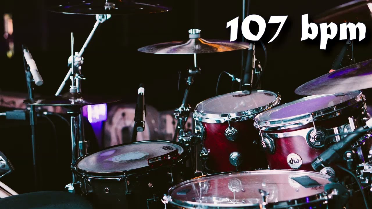107 Bpm Drum Track Batería - Straight Beat Eighth Notes