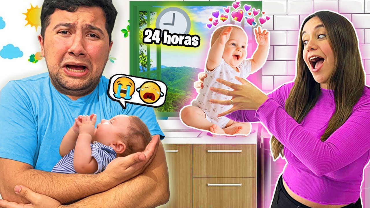 24 HORAS siendo PAPÁS de 2 BEBÉS 🍼 😭😫 *fue horrible 😖*
