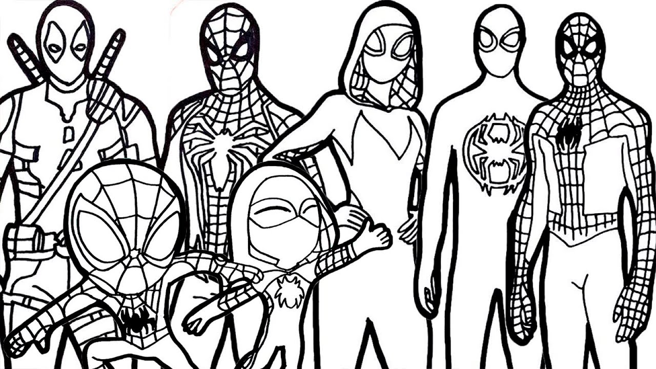 🔴🔴 HOW TO DRAW TO  spider-man: across the spider-verse,  Miles Morales - Deadpool - remastered