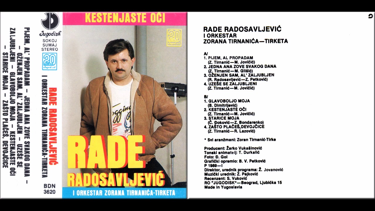 Rade Radosavljevic - Zasto places devojcice - (Audio 1989)