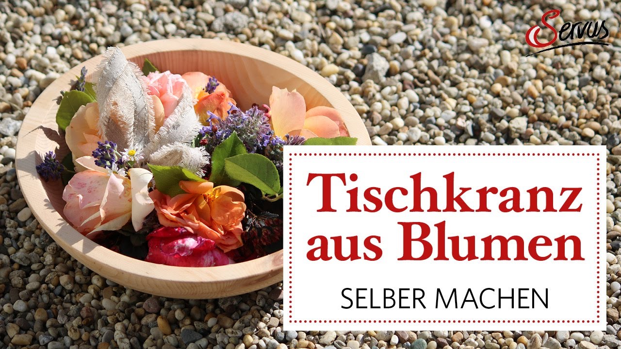 Tischkranz aus Blumen selber machen