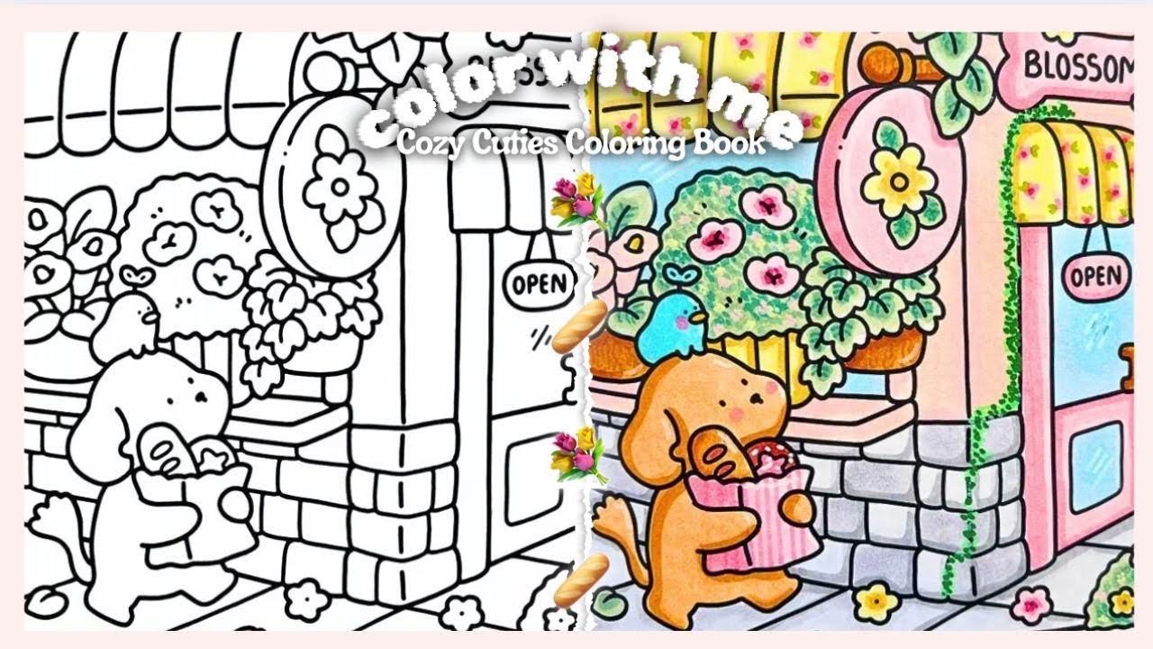 color with me 💐🌷 coco wyo homebody coloring vlog