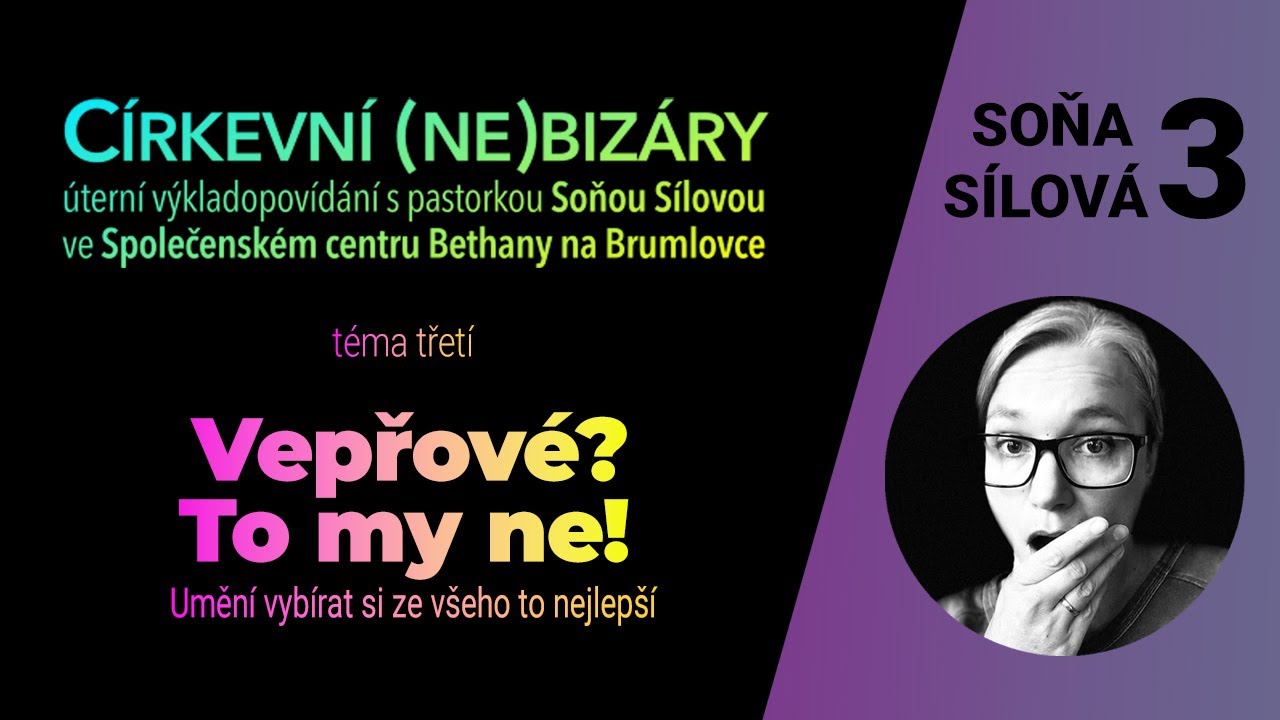 Soňa Sílová - Církevní (ne)bizáry -  Vepřové? To my ne! / Přednáška v SC Bethany - 8.11.2022