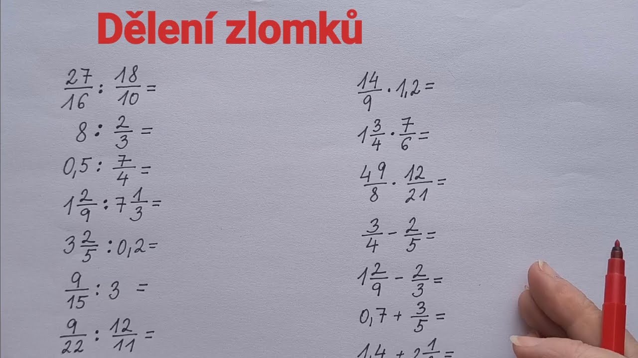 Dělení zlomků