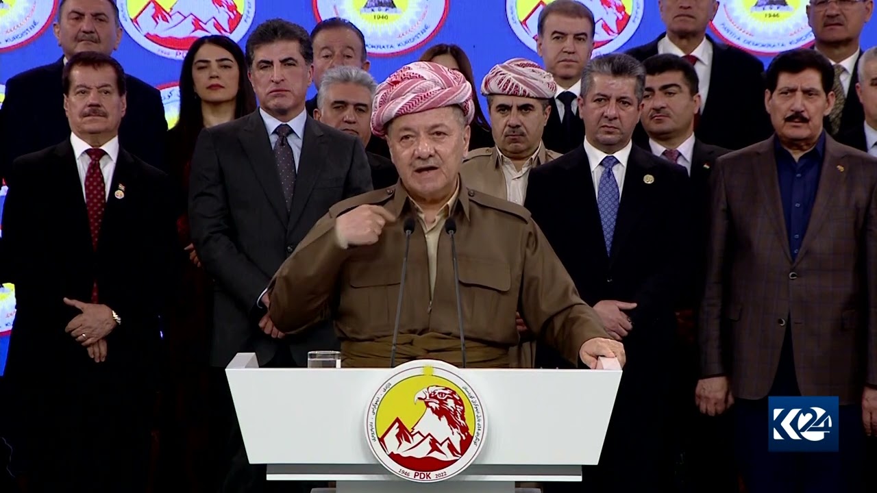 گوتاری سەرۆك بارزانی لە رێوڕەسمی کۆتاییهاتنی کۆنگرەی 14ی پارتی