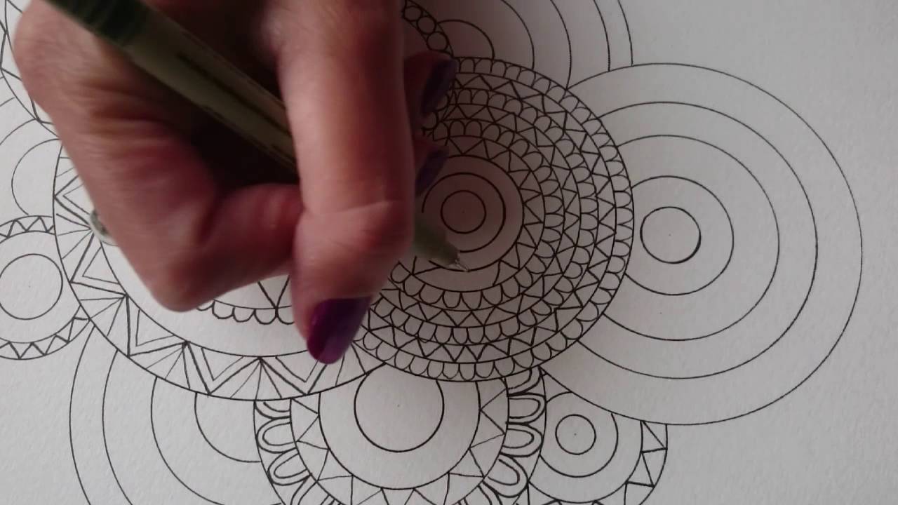 Mandala coloring page. Start to finish. Tutorial ✒