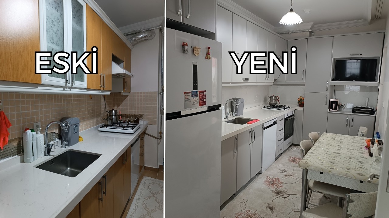 Eski Mutfağımı Baştan Yeniledim! Öncesi & Sonrası