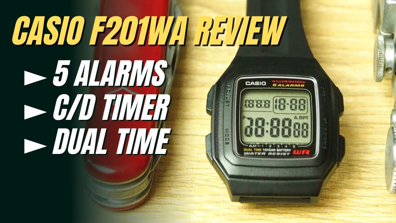 Casio F-201&nbsp;Full Review: Small Watch, So Many Features F201W F201WA-1A F-201WA