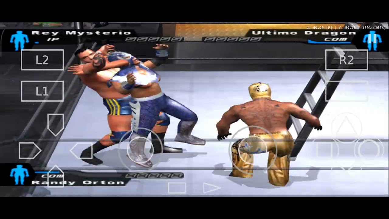 LADDER MATCH, TRIBLE THREAT👊REY MYSTERIO,ULTIMO DRAGON, RANDY ORTON💥