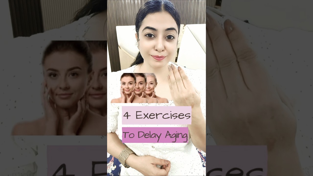 4 Secret Exercises to Delay/Reverse Aging #shorts #shortsviral #skincare #shortsfeed