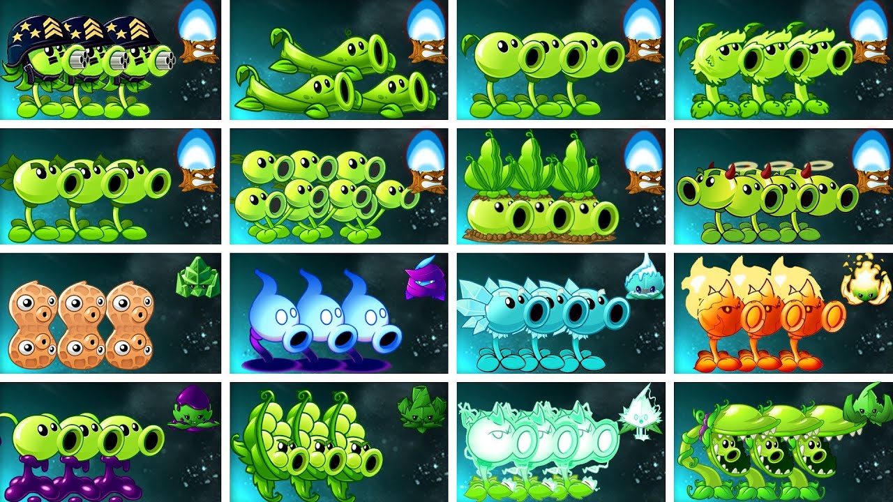 Every Pea & Support Plant Battlez - Who Will Win? - Pvz 2 Team Plant vs Team Plant