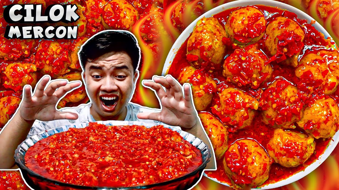MUKBANG CILOK MERCON HOT JELETOT BANJIR LAVA CABE | ASMR CILOK MERCON