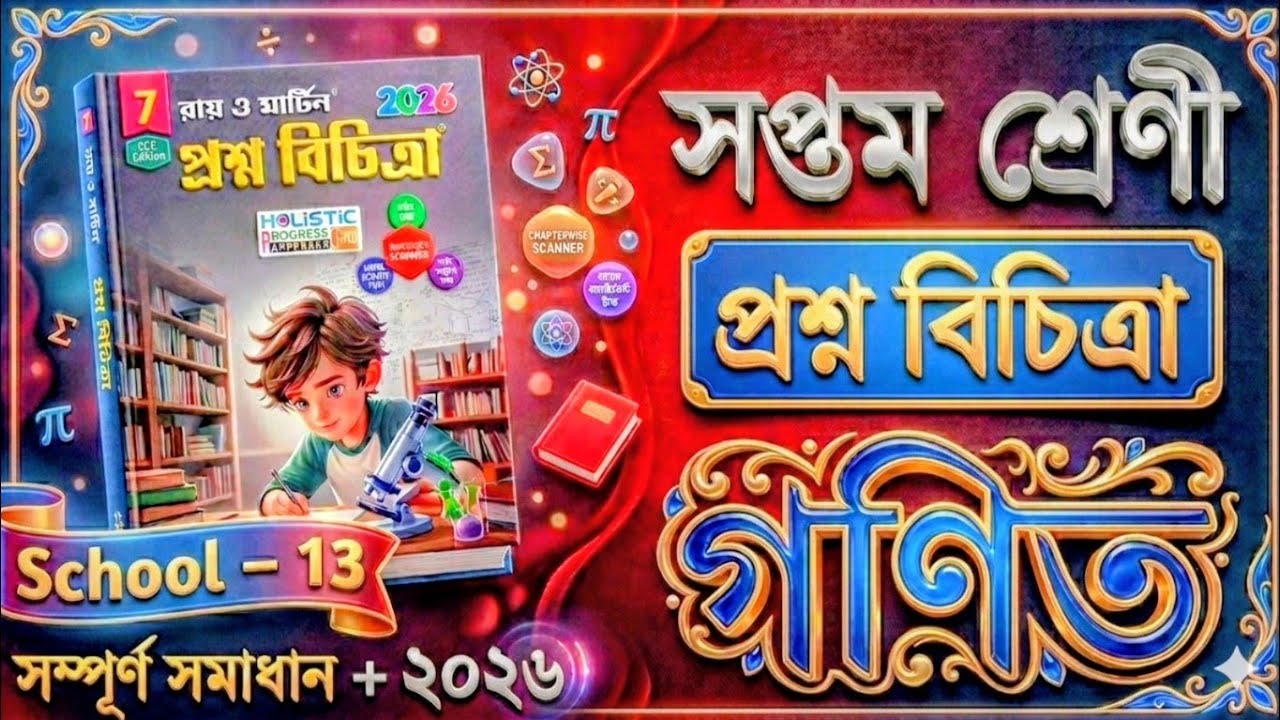 School - 13 | সপ্তম শ্রেণী রায় ও মার্টিন প্রশ্ন বিচিত্রা গণিত সমাধান | Class 7 Question Bank Math 🔥