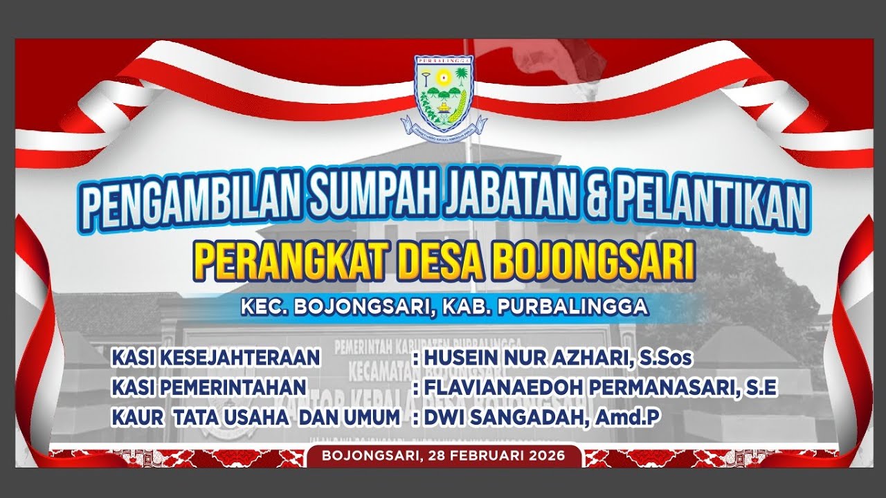 PENGAMBILAN SUMPAH JABATAN & PELANTIKAN