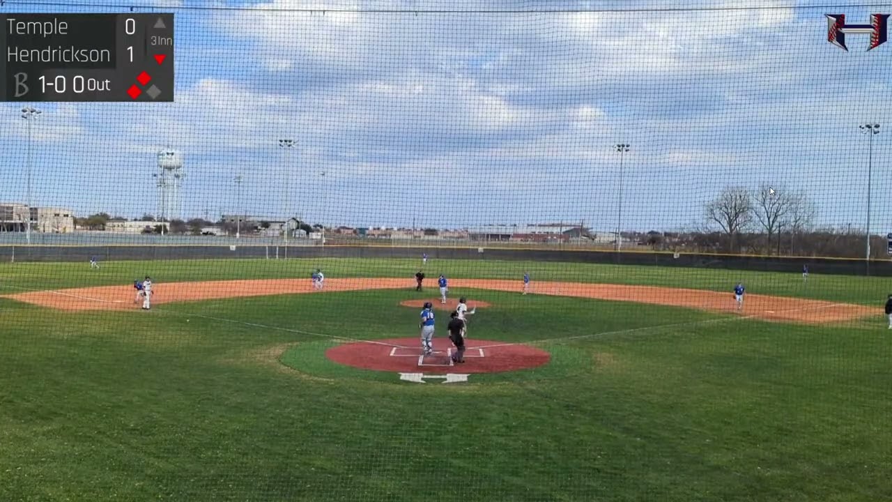 AJ Pitching inning 1 Baseball  Hendrickson Varsity vs Temple