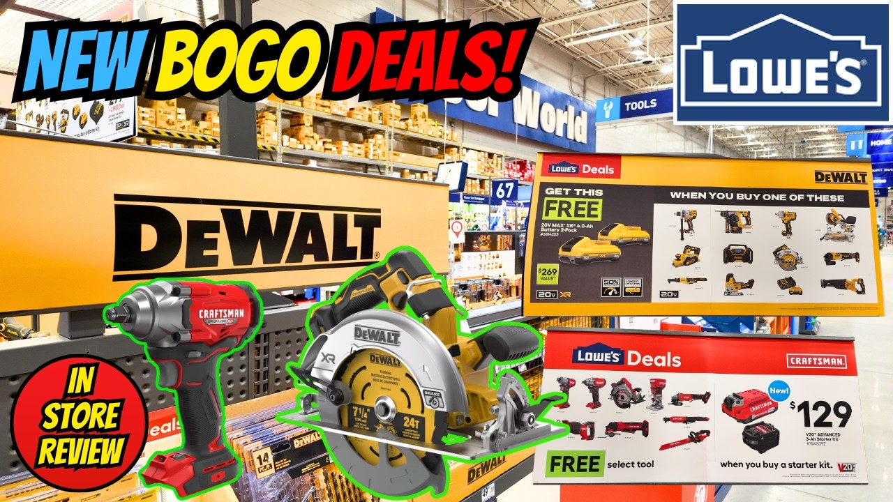 Новые акции 1+1 на инструменты DeWalt и Craftsman в Lowe's прямо сейчас!