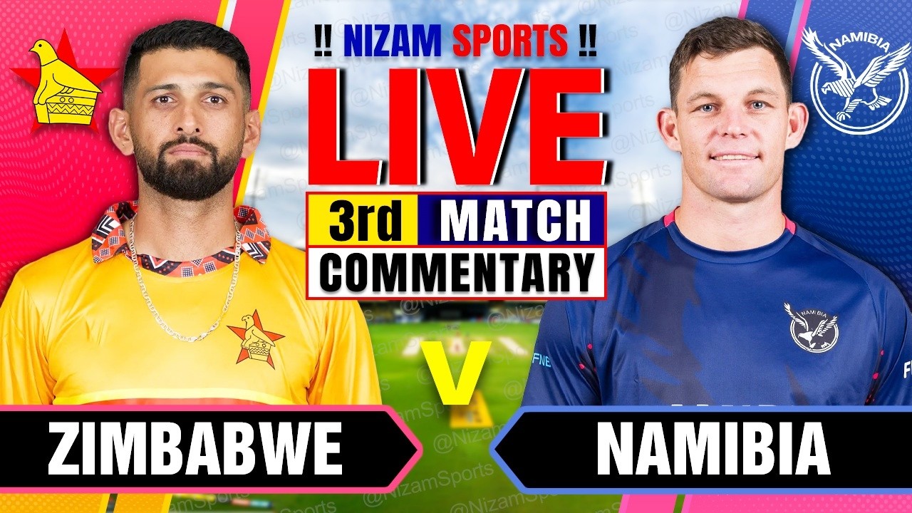 🔴Live: Zimbabwe vs Namibia | 3rd Match | Live Cricket Score & Commentary