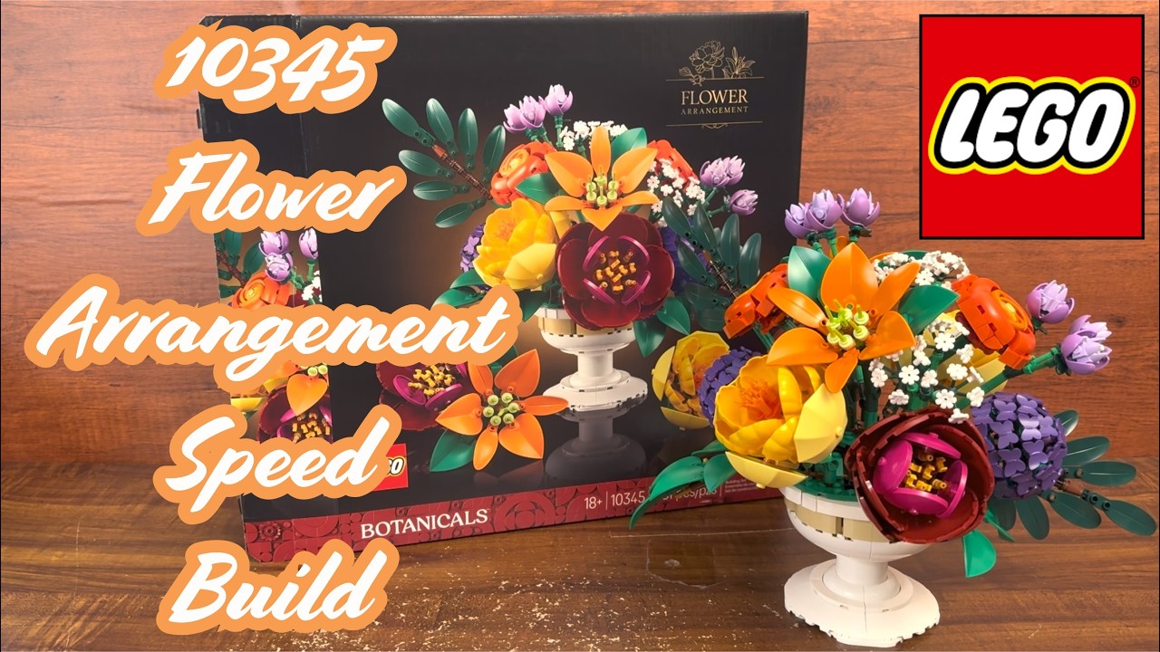 LEGO Botanicals 10345 Flower Arrangement Time-lapse Speed Build