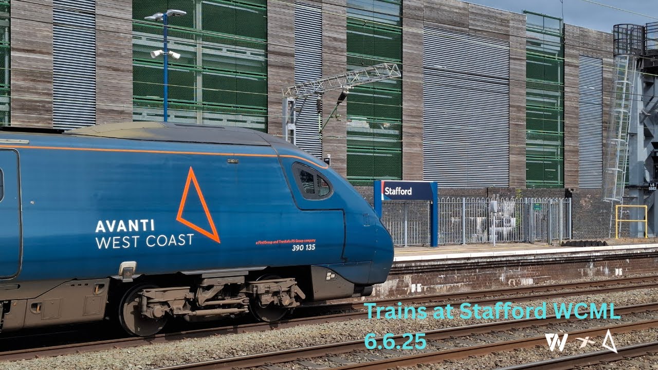 Afternoon Trains at Stafford WCML 06/06/25