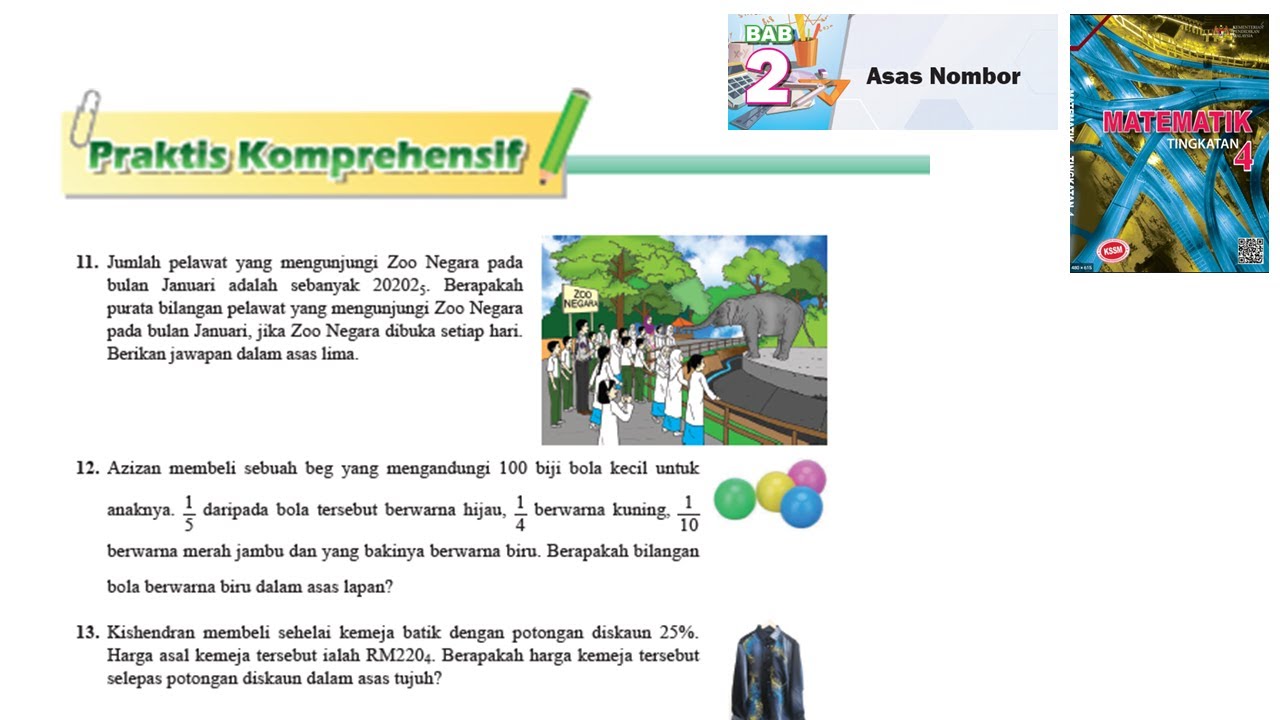 Praktis komprehensif no11- no13 | Matematik Tingkatan 4 Bab 2 Asas nombor | Matematik KSSM