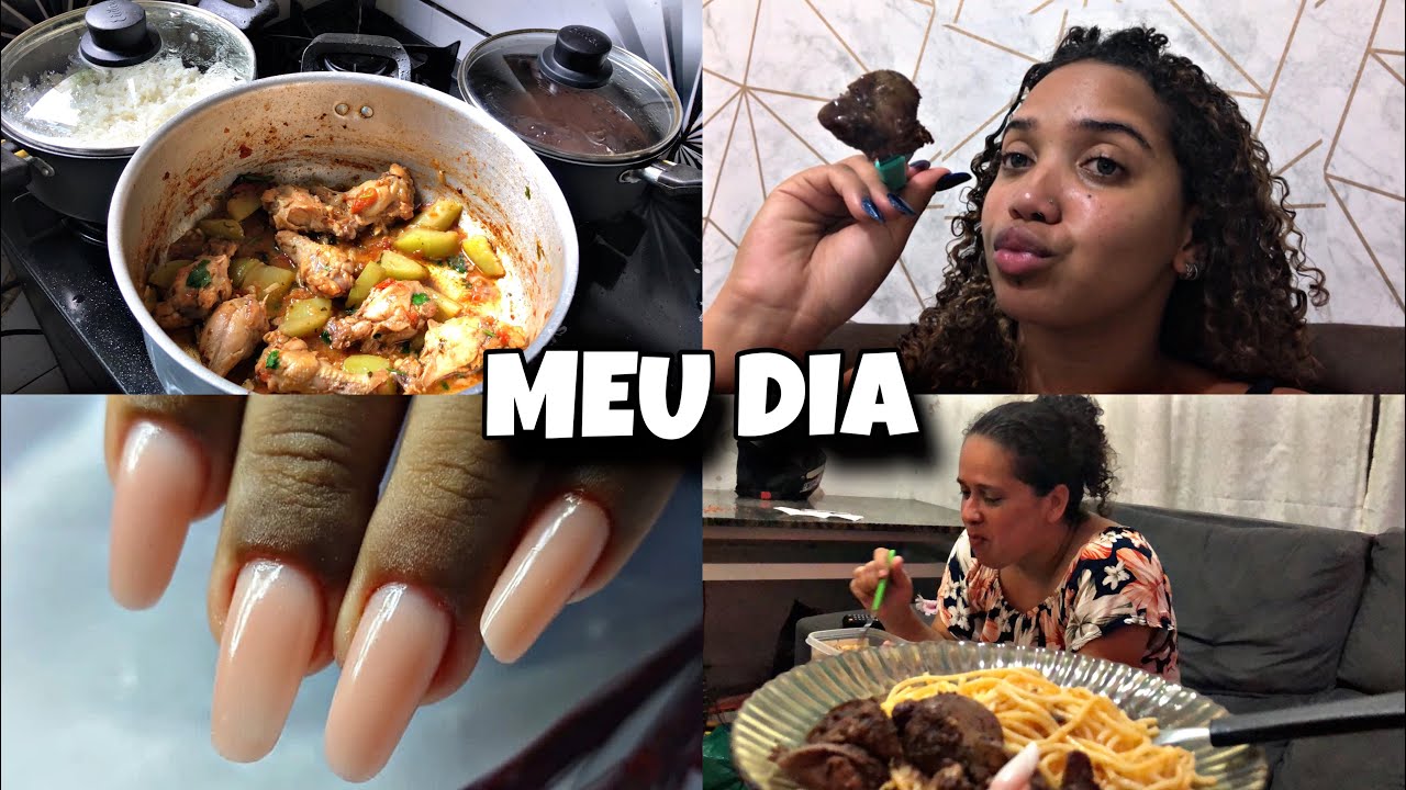 MINI VLOG| almocei na minha mãe| MANUTENÇÃO DAS UNHAS| fiz almoço PRÁTICO e DELICIOSO
