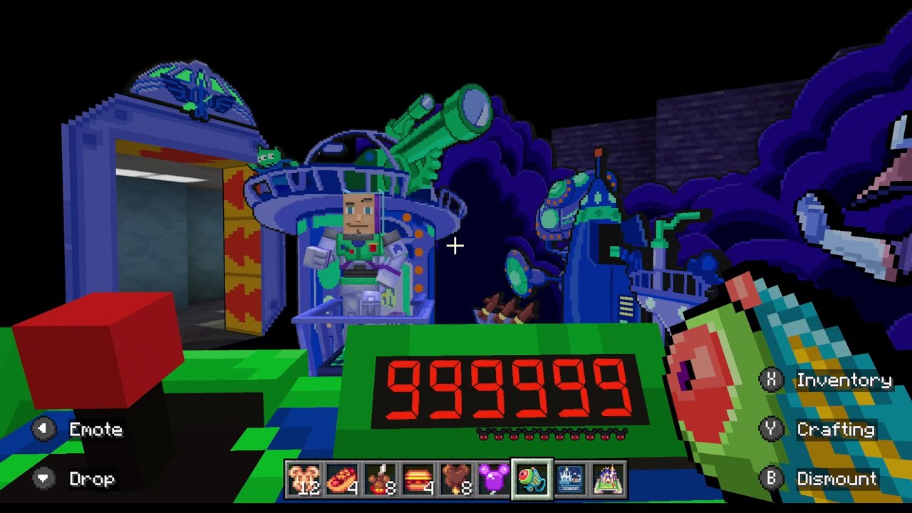 Minecraft WDW Magic Kingdom Adventure - Disneyland - Buzz Lightyear's Space Ranger Spin - HIGHSCORE