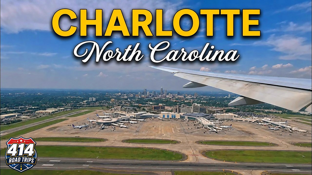 777 landing CLT Charlotte Douglas International Airport, North Carolina