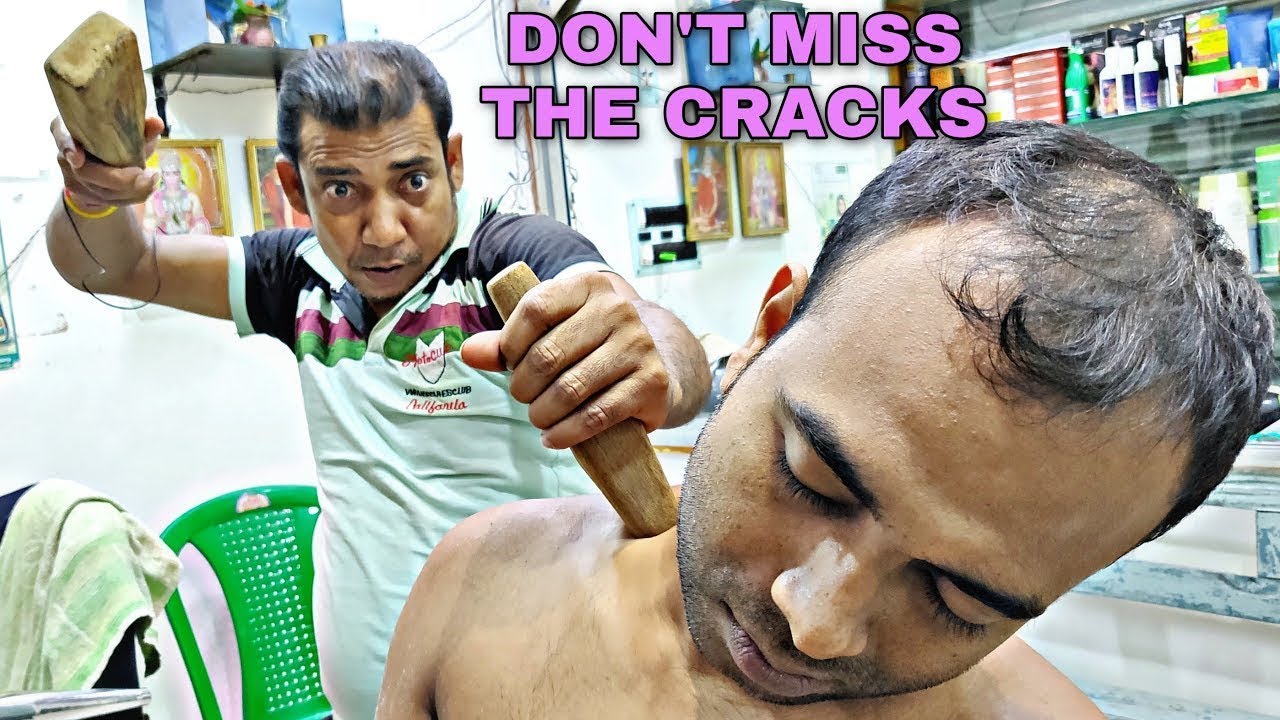 Pain relief Tok Sen massage therapy by Asim barber | powerful neck cracking asmr