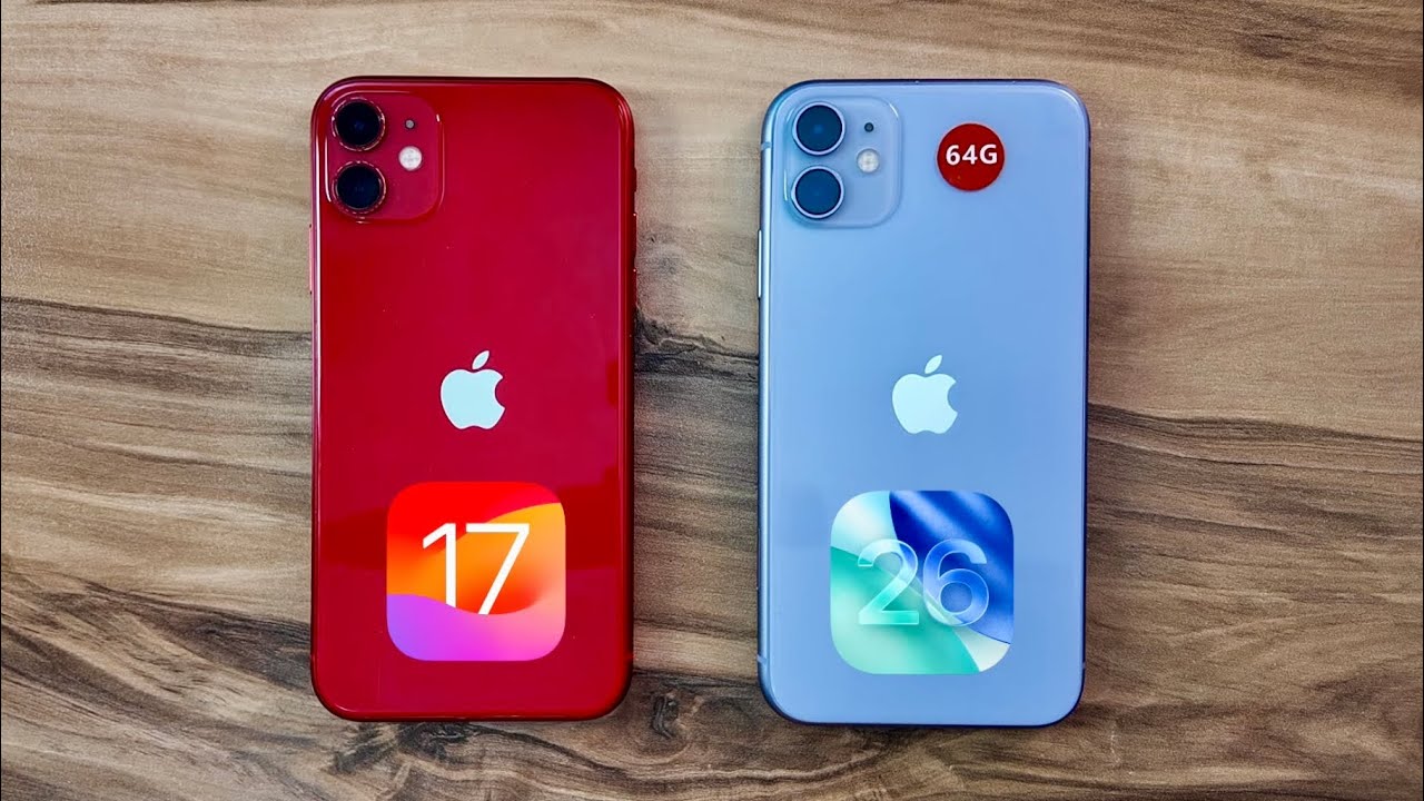 iOS 17 vs iOS 26 on iPhone 11