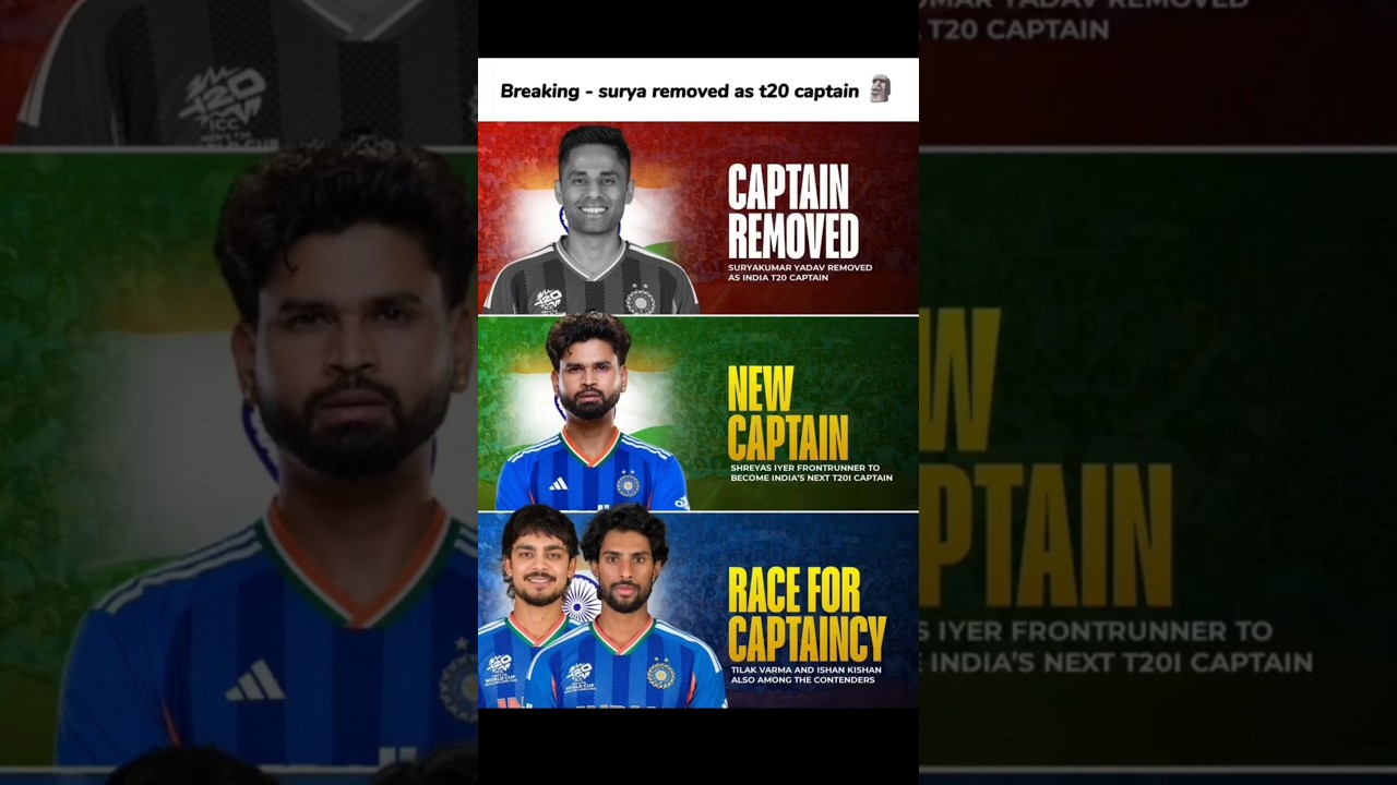 ​🚨 Breaking: Suryakumar Yadav Removed as T20 Captain? | India's New T20I Captain Revealed!