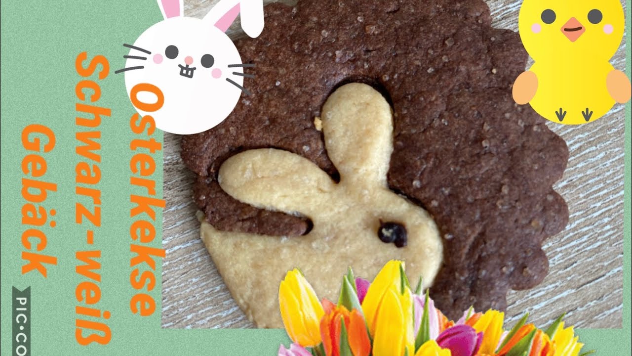 Osterpl&auml;tzchen | Marmor-Osterkekse | Schwarz-wei&szlig; Geb&auml;ck nach Dr. Oetker #osterbacken #droetker