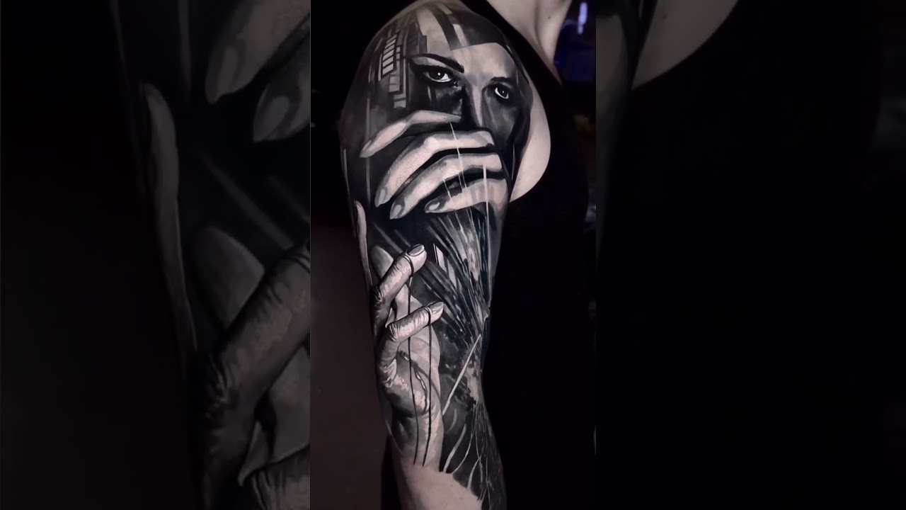 Dope 🤟 black and gray #tattoo by the artist: @domantasparvainis #tattooartist #inked #inkedguys #ink