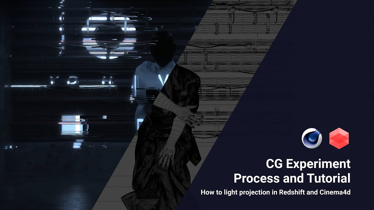 CG Process and Tutorial | How to Light Projection in Redshift and Cinema4d(projects file include)